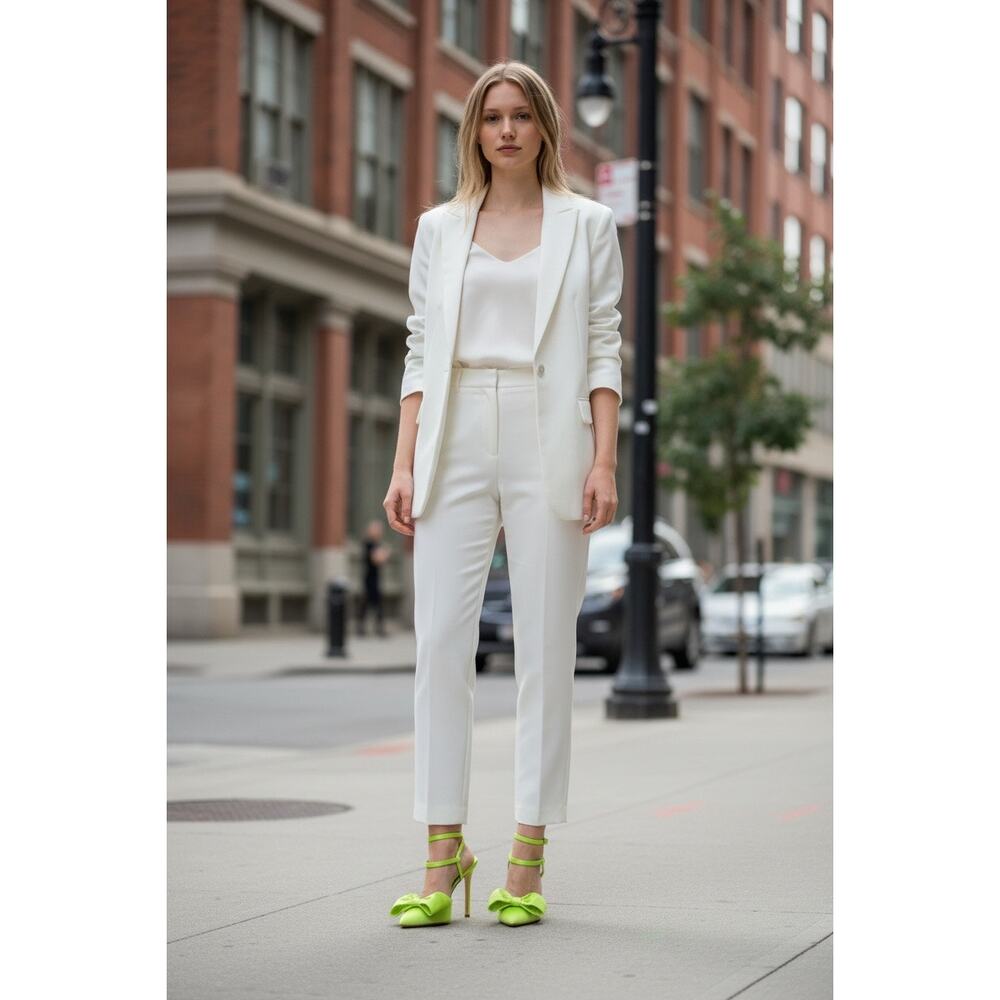 New Dee Ocleppo satin Fondo bow lime heels sz 40 - Picture 2 of 9